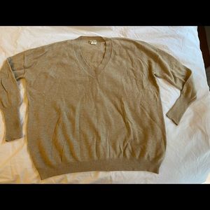 J. Crew 100% Cashmere Beige V Neck Sweater